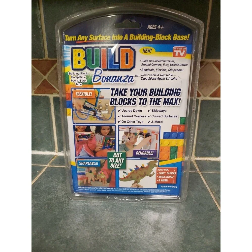 Build Bonanza Building Block Tape 12 Feet NEW SEALED